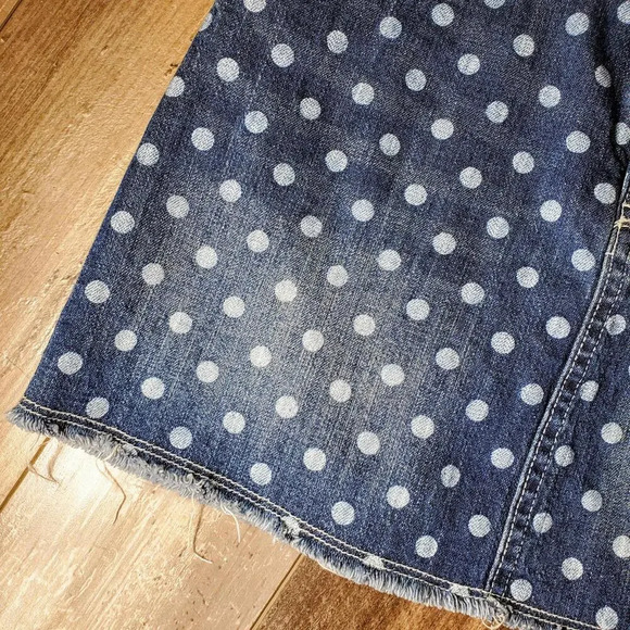 Cherokee Girls Polka Dot Denim Skirt Size XL (14/16) - Picture 6 of 12